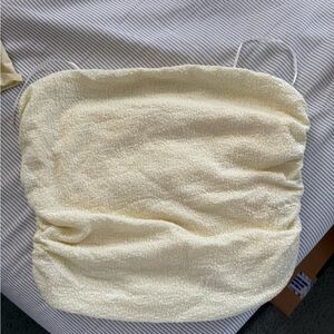 gaze Yellow Strapless Terry Bandeau Top